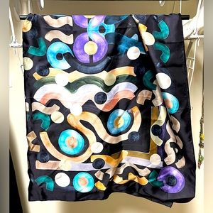 Echo scarf, 100% silk. 35 inches square.